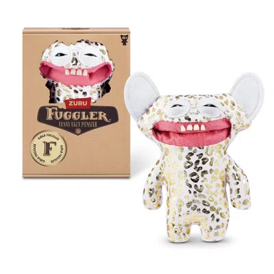 Fuggler Zuru  Gold Fuggs Grin Grin White Funny Ugly Monster Plush Toy 9 Inch In Multi