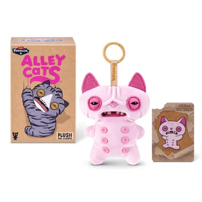 Fuggler Zuru  Mini Alley Cat - Series 1 5 Inch Keyring Plush Toy - Random In Pink
