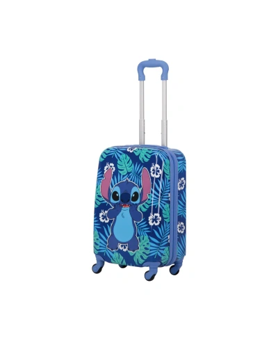 Ful Disney  Stitch Tropical Leaves Kids 21" Luggage In Blue