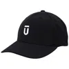 Ful Fūl Men's Stretch Performance Cap With Mesh Inset And Raised Rubber Logo In Black
