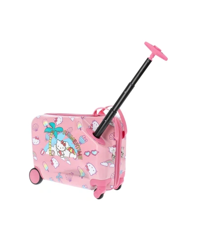 Ful Hello Kitty  Ride-on Luggage Summer Time Kids 14.5" Luggage In Pink