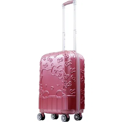 Ful Hello Kitty Portrait Molded 22.5 Inch Luggage Spinner In Pink