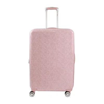 Ful Kids' Hello Kitty Pose All Over Print Hello Kitty 29 Inch Hardside Expandable Lightweight Checked Spinner  In Pink