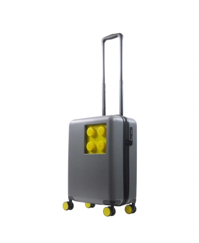Ful Lego Signature Brick 2x2 Trolley 21" Carry-on Luggage In Gray,yellow