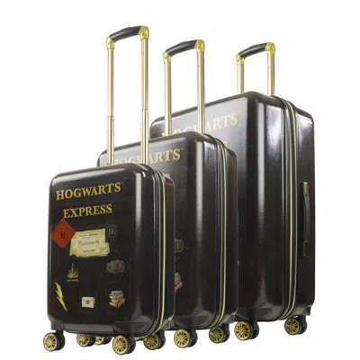 Ful Wb Harry Potter  Hogwart Express Hardside Printed Abs 3pc Luggage Set Black