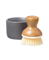 Full Circle Bubble Up Set Soap Dispenser Dish Brush Set In Gray