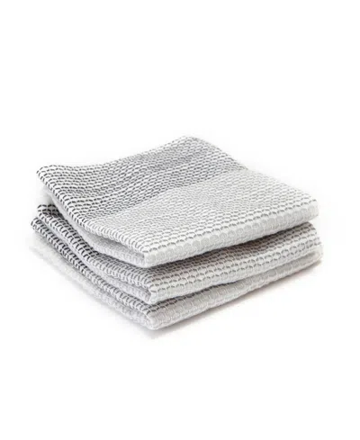Full Circle Tidy Dish Cloths, Set Of 3 In Gray