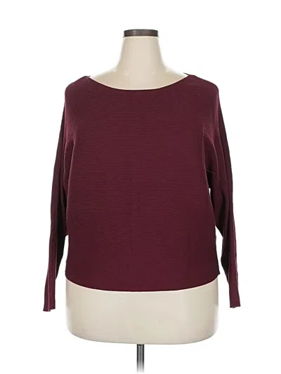 Pre-owned Full Circle Trends 3/4 Sleeve T-shirt In Burgundy