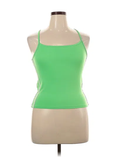 Pre-owned Full Circle Trends Tank Top Green Halter Neckline Tops