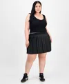 Full Circle Trends Trendy Plus Size Pleated Pull-on Skort