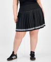 Full Circle Trends Trendy Plus Size Pleated Pull-on Skort