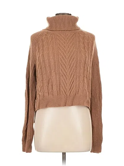Pre-owned Full Circle Trends Turtleneck Sweater In Brown