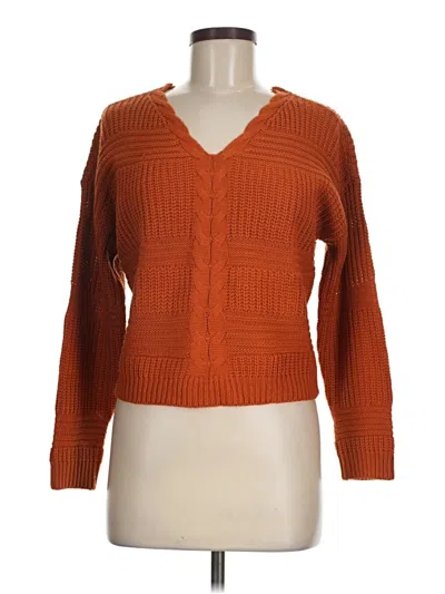 Pre-owned Full Circle Trends With Love Cardigan Sweater In Orange