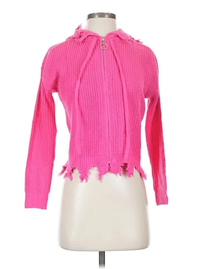 Pre-owned Full Circle Trends With Love Cardigan Sweater In Pink