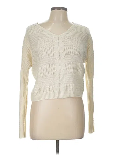 Pre-owned Full Circle Trends With Love Cardigan Sweater In White