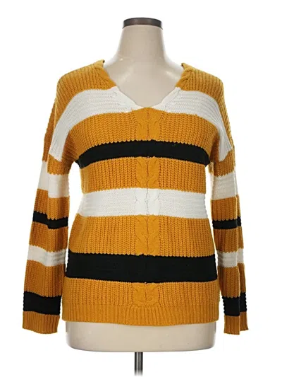 Pre-owned Full Circle Trends With Love Cardigan Sweater In Yellow
