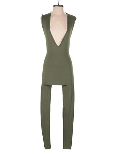Pre-owned Full Circle Trends With Love Jumpsuit In Green