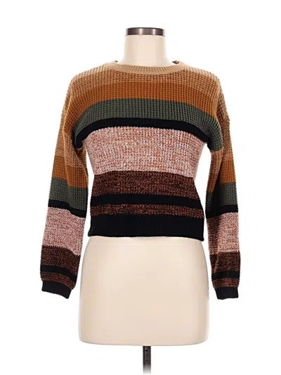 Pre-owned Full Circle Trends With Love Pullover Sweater In Brown