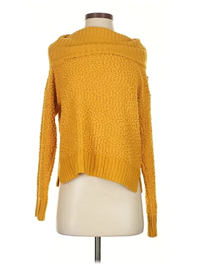 Pre-owned Full Circle Trends With Love Pullover Sweater In Yellow