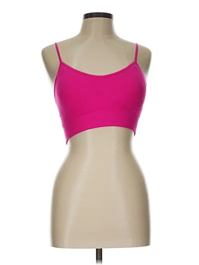Pre-owned Full Circle Trends With Love Sports Bra In Pink