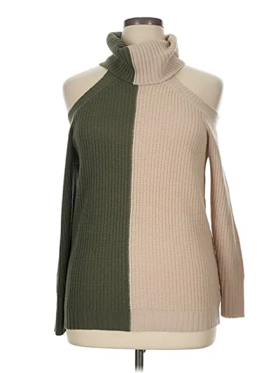 Pre-owned Full Circle Trends With Love Turtleneck Sweater In Brown