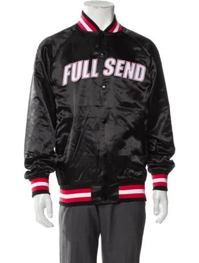Pre-owned Full Send By Nelk Graphic Print Varsity Jacket W/ Tags In Multi