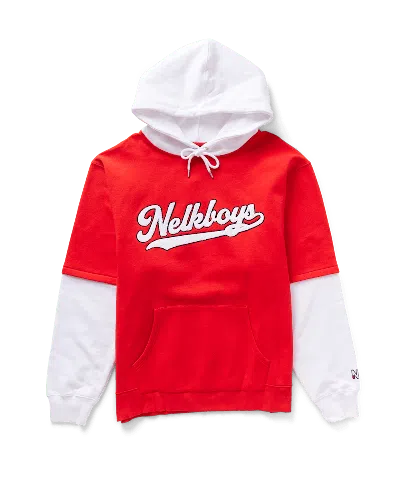 Pre-owned Full Send Men's  Nelk Boys 2tone Hoodie In Red
