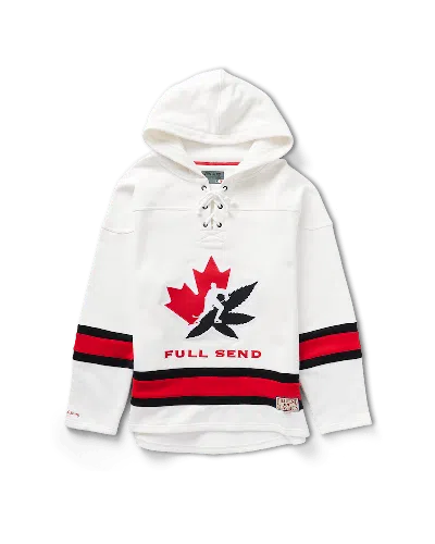 Pre-owned Full Send Men's  Team Canada Hockey Hoodie In White