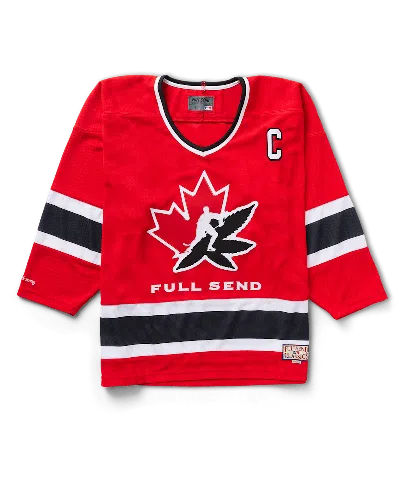 Pre-owned Full Send Men's  Team Canada Hockey Jersey In Red