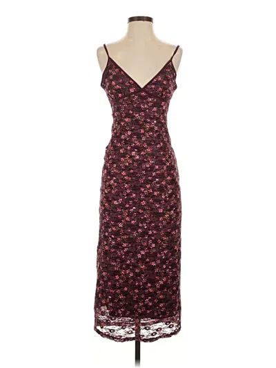 Pre-owned Full Tilt Cocktail Dress In Burgundy