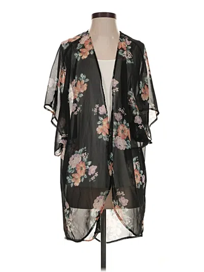 Pre-owned Full Tilt Kimono In Black