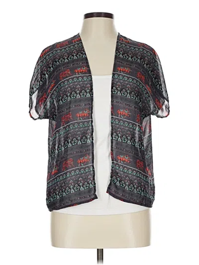 Pre-owned Full Tilt Kimono In Blue