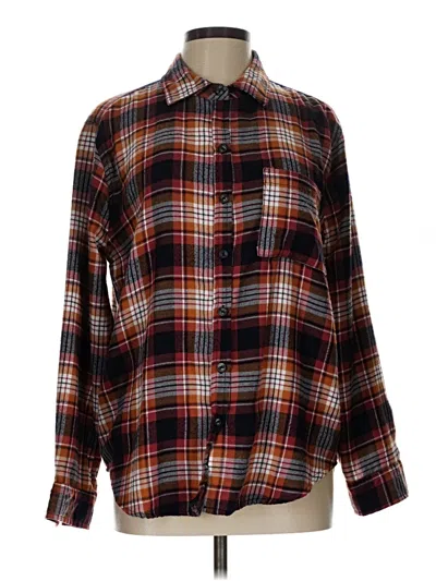 Pre-owned Full Tilt Long Sleeve Blouse In Brown