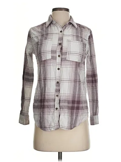 Pre-owned Full Tilt Long Sleeve Button Down Shirt In Gray
