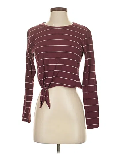 Pre-owned Full Tilt Long Sleeve T-shirt In Burgundy
