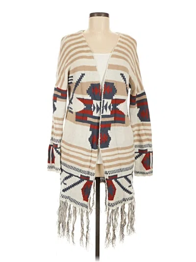 Pre-owned Full Tilt Poncho In Ivory