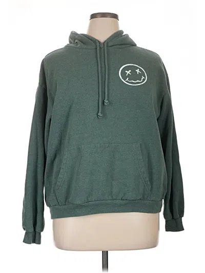 Pre-owned Full Tilt Pullover Hoodie In Green