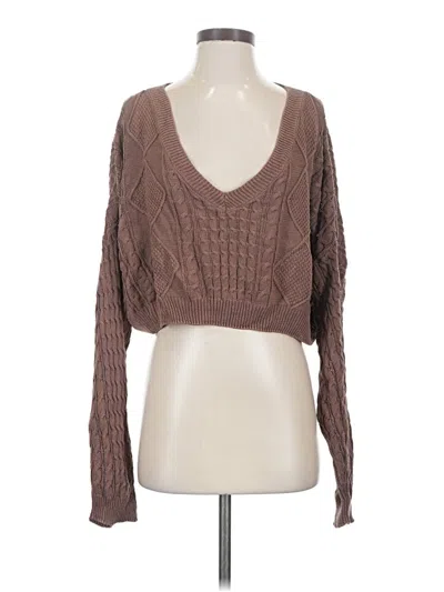 Pre-owned Full Tilt Pullover Sweater In Brown
