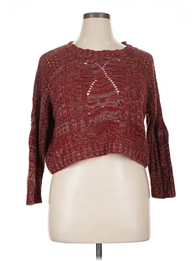Pre-owned Full Tilt Pullover Sweater In Burgundy