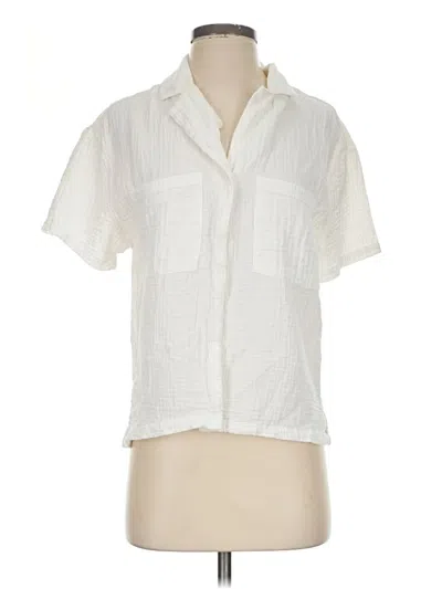 Pre-owned Full Tilt Short Sleeve Blouse In Ivory