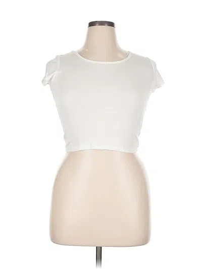 Pre-owned Full Tilt Short Sleeve Top White Sweetheart Neckline Tops