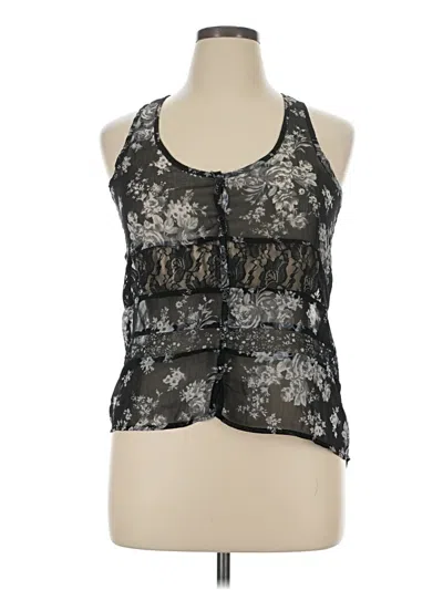 Pre-owned Full Tilt Sleeveless Blouse In Black
