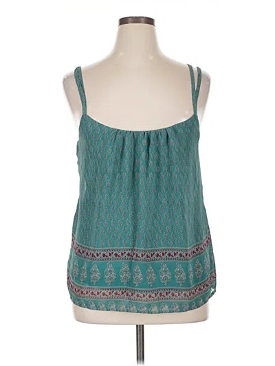 Pre-owned Full Tilt Sleeveless Blouse In Teal