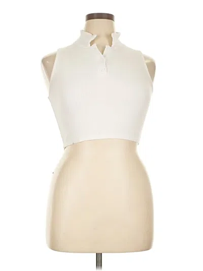 Pre-owned Full Tilt Sleeveless Button Down Shirt In Ivory