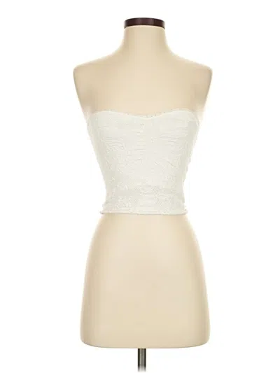 Pre-owned Full Tilt Sleeveless Top Ivory Strapless Neckline Tops