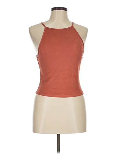 Pre-owned Full Tilt Sleeveless Top Orange Halter Neckline Tops