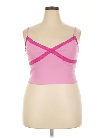 Pre-owned Full Tilt Sleeveless Top Pink Sweetheart Neckline Tops