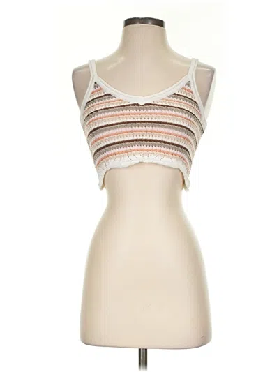 Pre-owned Full Tilt Sleeveless Top White Sweetheart Neckline Tops
