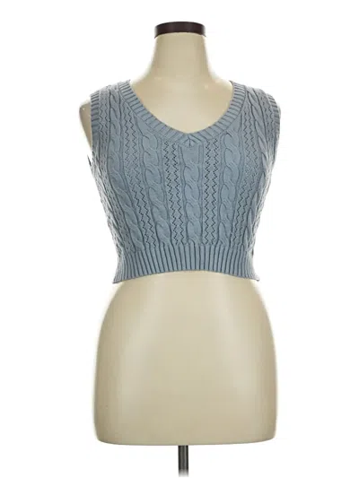 Pre-owned Full Tilt Sweater Vest In Blue