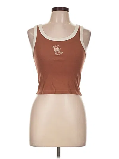Pre-owned Full Tilt Tank Top Brown Strapless Neckline Tops